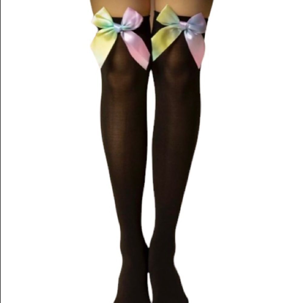 Colorful Bow Knee High Socks - Picture 6 of 6